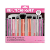 Real Techniques Best-Selling Blends Kit - 10 Piece Set With Luxury Beauty Bag