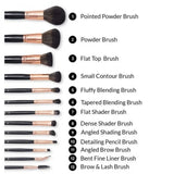 BH Cosmetics Rose Gold Signature - 13 Pieces Brush Set