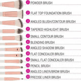 BH Cosmetics Rose Romance - 12 Pieces Brush Set With Bag