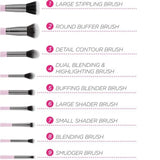 BH Cosmetics X Ms Bella - 9 Piece Brush Set