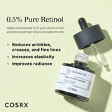 COSRX The Retinol 0.5 Super Vitamin E and Squalane Oil - 20ml