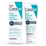 CeraVe Acne Foaming Cream Cleanser 4 Percent Benzoyl Peroxide Acne Treatment - 150ml