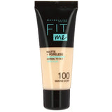 Maybelline Fit Me Matte and Poreless Foundation - 100 Warm Ivory