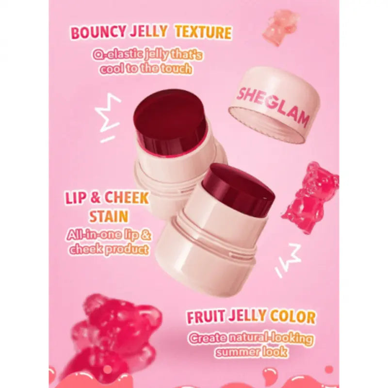 SHEGLAM Jelly-Licious Hydrating Lip and Blush Tint - Cheerio