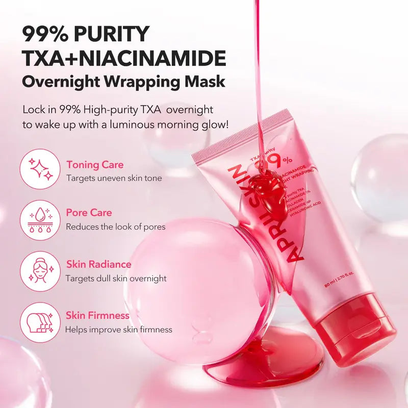 Aprilskin TXA Niacinamide 99% Overnight Wrapping Mask - 80g