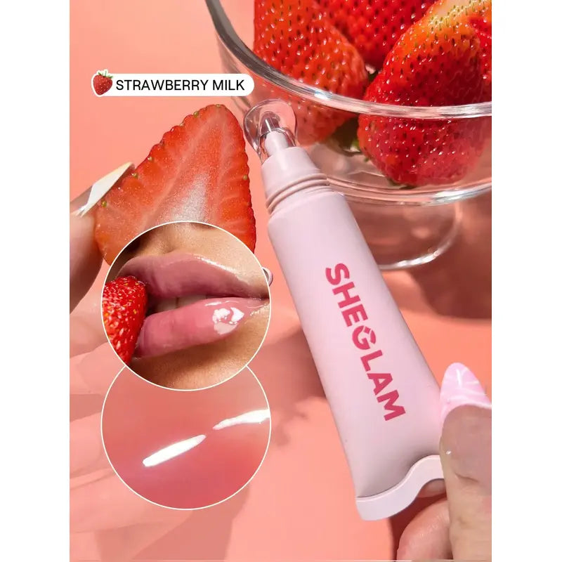 Sheglam Crystal Glaze Moisturizing Lip Care 10ml - Strawberry Milk